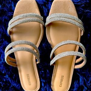Express silver sandals Size 10